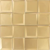 Sideview Glass Gold 3×3 Mosaic Matte