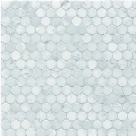 Tribeca Classic White 11×11 Penny Round Mosaic Honed