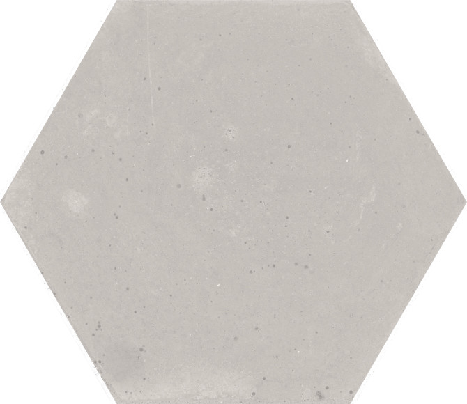 Love Affairs Concrete Light Grey 8×9 Hexagon Field Tile Matte
