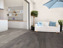 Union Black Nickel 8x48, and Industrial Gray 12x24 and 2x3 Modern Weave Mosaic