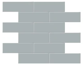 Nantucket Blue 2×6 Brick Mosaic Glossy