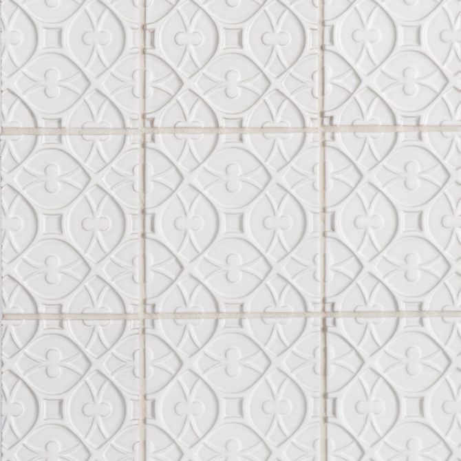 Andalucia Blanco 6×6 Alhambra Decorative Tile Matte