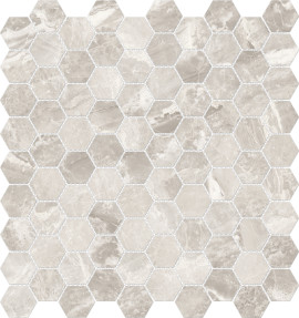 Caspar Argento 1-1/4″ Hexagon Mosaic Polished