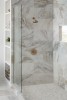 Presario Lumen White 12x24 and Pebble Mosaic