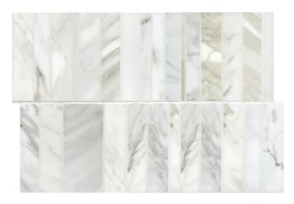 Olynthos Ready to Ship Calacatta Scuro 10×15 Claryce Mosaic Honed