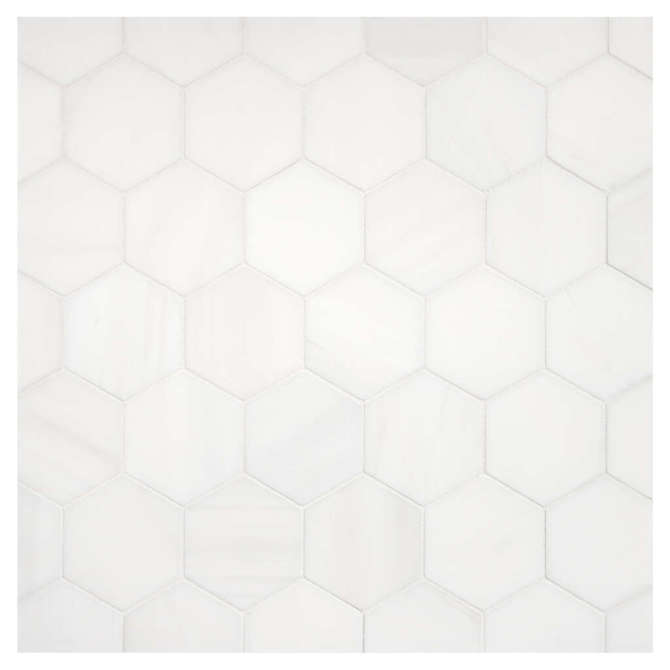 Stone Mosaic Collection Bianco Dolomiti Ultra Premium Honed 2″ Hexagon Mosaic Honed