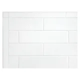 TrueTones Ceramics Light White Gloss 2×8 Zelli Field Tile Gloss
