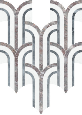 Waterjet Stone Mosaics Blush 11×12 Florence Mosaic Honed