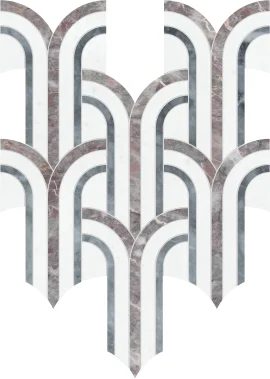 Waterjet Stone Mosaics Blush 11×12 Florence Mosaic Honed