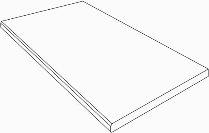 Travertine Roman 12×24 Ease Edge Coping Grip Rectified