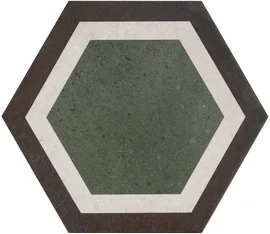 Tuscany Green 9×10 Modern Hexagon Decorative Tile Matte