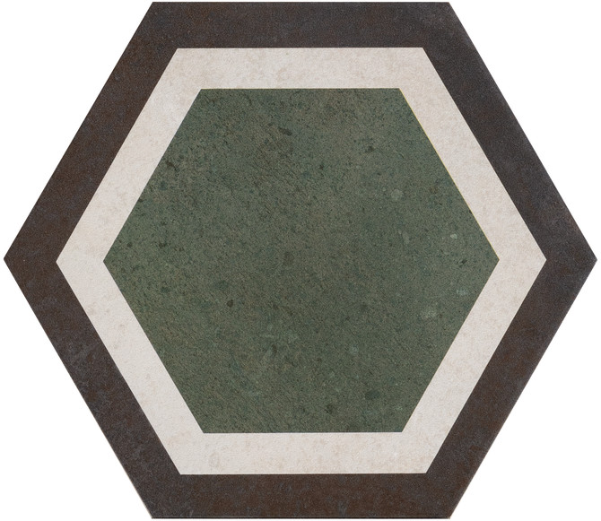 Tuscany Green 9×10 Modern Hexagon Decorative Tile Matte