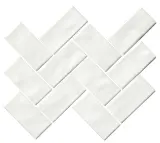 Artezen Elegant White 2×4 Herringbone Mosaic Glossy