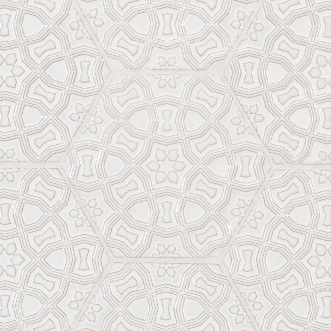Andalucia Blanco 9×10 Marrakesh Decorative Tile Glossy