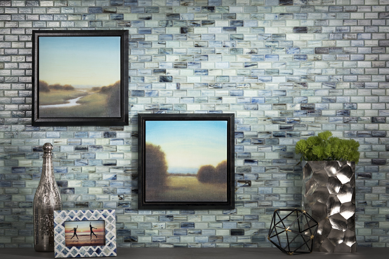 Haisen Azuline Natural 1x2 Mosaic