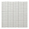 Rhythmic II White 12×12 Mosaic