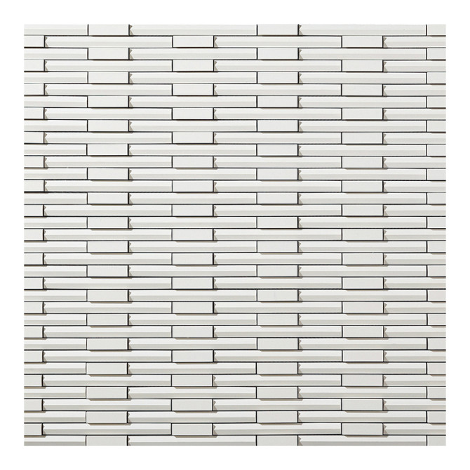 Rhythmic II White 12×12 Mosaic