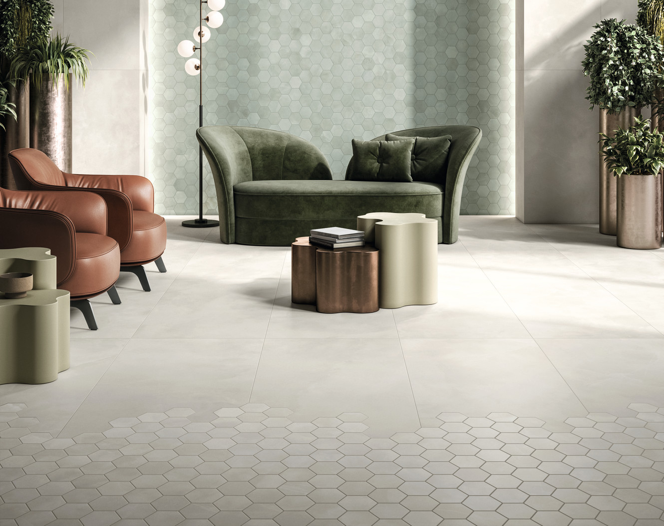 Cosmix Venus 24x48 and 4x4 Hexagon Mosaic, and Jupiter 4x4 Hexagon Mosaic