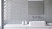 Nantucket Blue Beveled Arabesque Mosaic