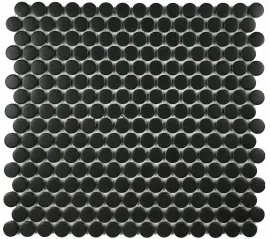 Mosaics Matte Black 3/4″ Penny Round Mosaic