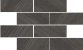 Dawn Black 3×8 Brick Mosaic Matte