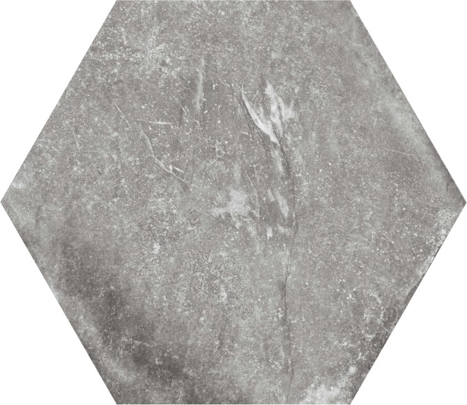 Pike Place Medium Gray 8″ Hex Field Tile
