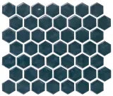 Artezen Dark Blue 2×2 Hexagon Mosaic Glossy