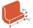 Floor Brick 5×8 Round Top Cove Base Waxed