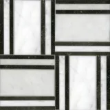 Olynthos Ready to Ship Carrara And Belgian Blue 12×12 West Hampton Basket Mosaic Olynthos Ready to Ship Carrara And Belgian Blue 12×12 West Hampton Basket Mosaic