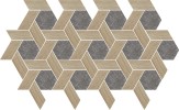 Orleans Black & Tan 12×10 Interlocking Hex Mosaic Matte