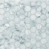 Tribeca Classic White 1 1/4″ Hexagon Mosaic Honed