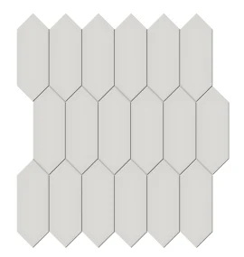 Nantucket Light Gray 2×5 Picket Mosaic Glossy