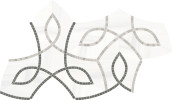 Waterjet Stone Mosaics Mist 8×14 Vine Mosaic Honed