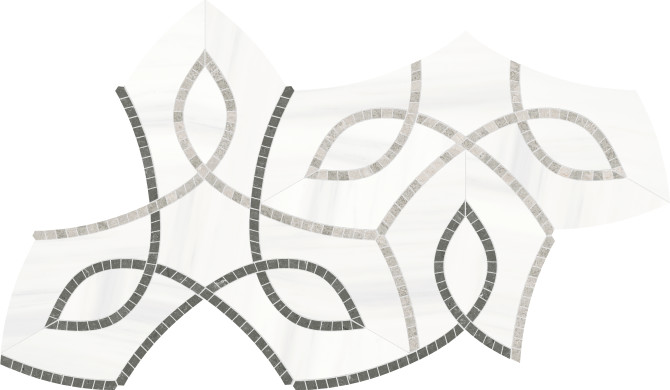 Waterjet Stone Mosaics Mist 8×14 Vine Mosaic Honed