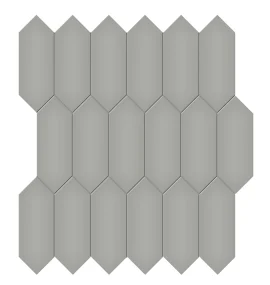 Nantucket Dark Gray 2×5 Picket Mosaic Glossy