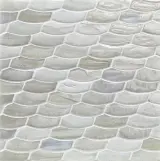 JAW (Just Add Water) Matera 1×3 Feather Mosaic Pearl