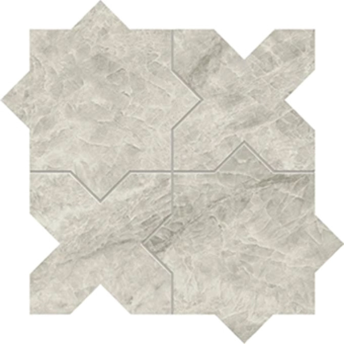Beyond Taj Mahal Cloud 11×11 Star & Cross Mosaic Silk