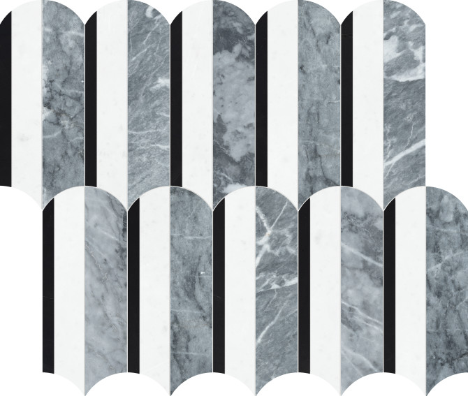 Waterjet Stone Mosaics Monochromo 11×12 Hydros Mosaic Honed