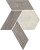 Orleans Gray & Ivory 12×10 Interlocking Hex Mosaic Matte
