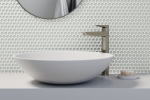Glass Essentials Fog Matte Penny Round Mosaic