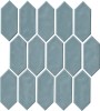 Artezen Classic Blue 2×5 Picket Mosaic Glossy