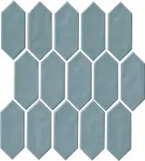 Artezen Classic Blue 2×5 Picket Mosaic Glossy