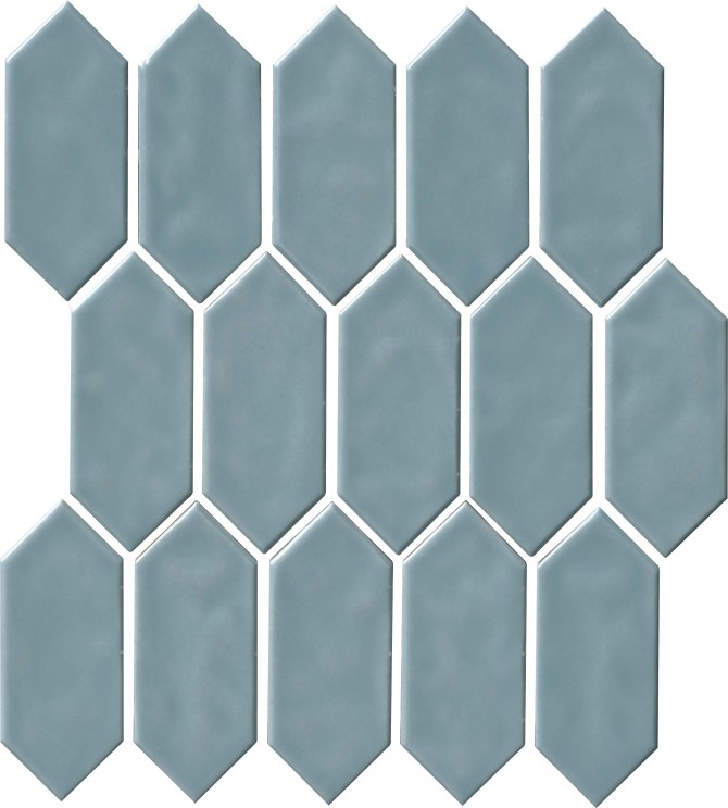 Artezen Classic Blue 2×5 Picket Mosaic Glossy