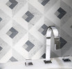 Pietra Visivo Thassos Select, Italian Carrara Light, Italian Carrara Dark and Bardiglio Imperiale Fordham Focal