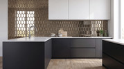 Swank Bronze Hexagon Mosaic Beveled