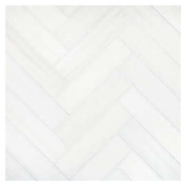 Stone Mosaic Collection Bianco Dolomiti Ultra Premium Honed 2×6 Herringbone Mosaic Honed