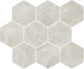 Eterna Gray 4″ Hexagon Mosaic Polished Rectified