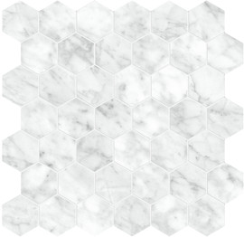 La Marca Carrara Gioia 2″ Hexagon Mosaic Polished