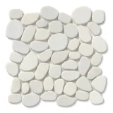 Pebble Crystal White 12×12 Spindrift Mosaic Honed