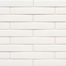 6th Avenue White 1×6 Mosaic Glossy